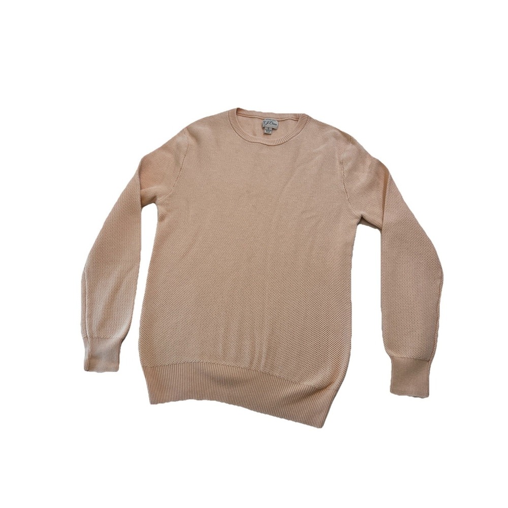 J. Crew Cotton Silk Crewneck Sweater small Light Pink Classic Prep Lightweight
